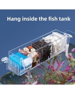 GD-18 Transparent Acrylic Multi Layer Top Sump Filter Box with Pump & Filter Pad, Bio Wheel |5W|300L/H